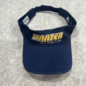 Starter‎ Visor Cap Adjustable Strap Logo Athletic Navy Retro Y2k Fashion